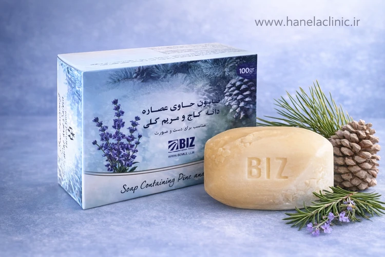 صابون گیاهی کاج و مریم‌گلی پاکسازی عمیق، شادابی واقعی پوست اورجینال